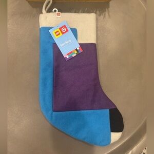 Lego Christmas Stocking 20" Color Block Felt Blue/Purple Collection X Target